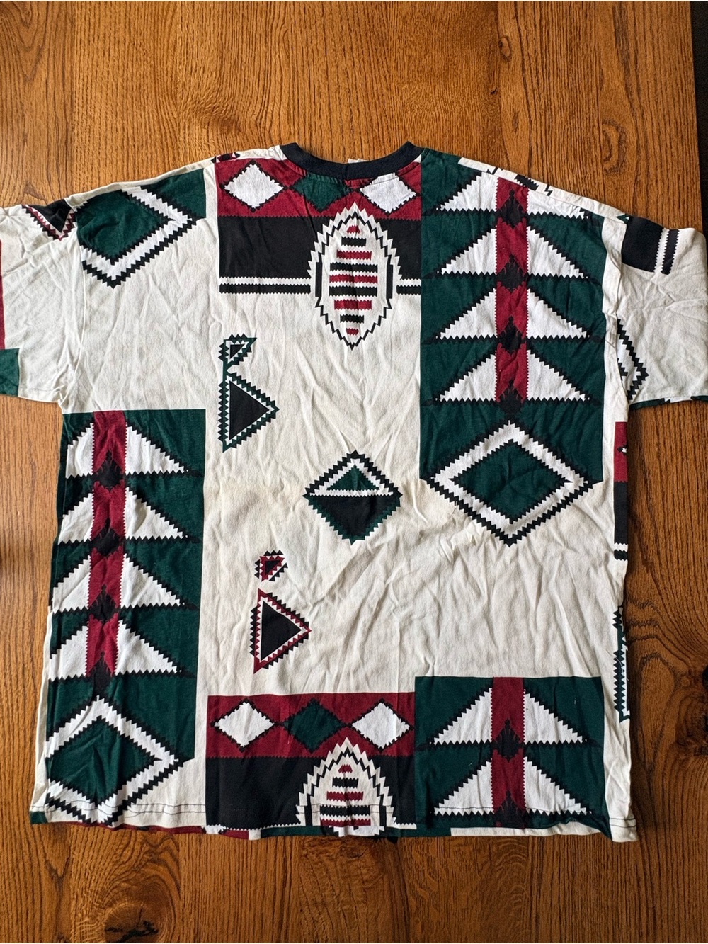 Vintage Men's Large Geometric Pattern Short-Sleeve Shirt - - Picture 10 of 10